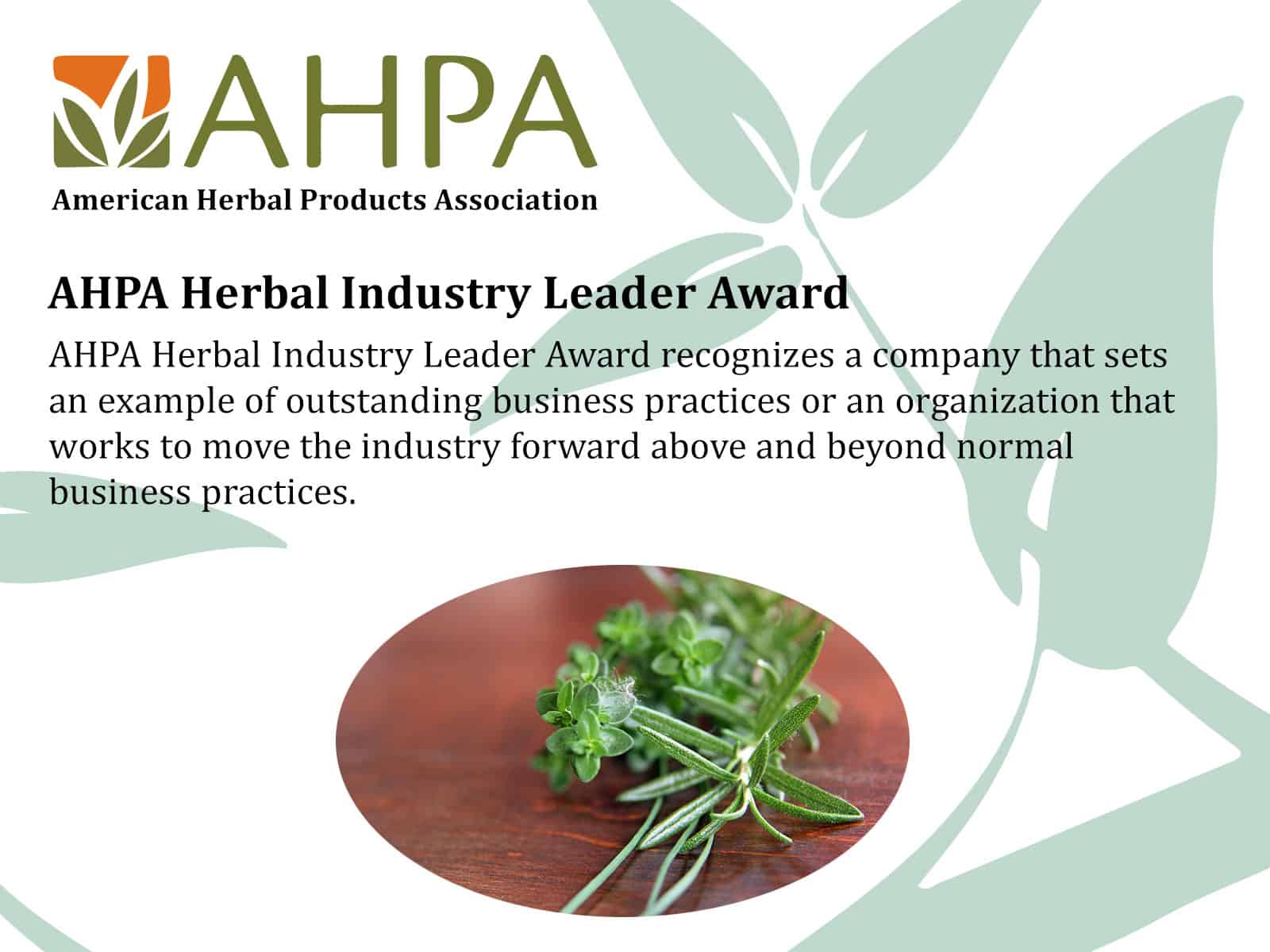 AHPA Award