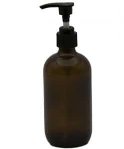 Amber Glass Bottle with Lotion Pump