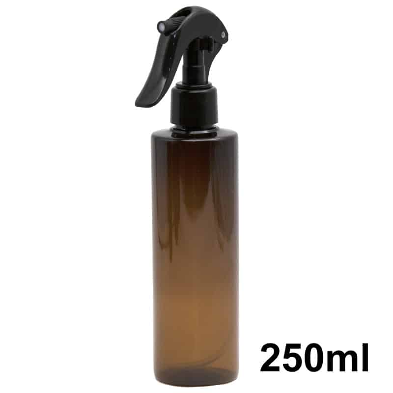 Amber Plastic Spray Bottle 250ml