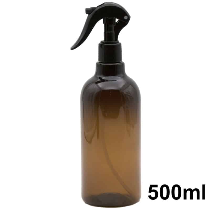 Amber Plastic Spray Bottle 500ml